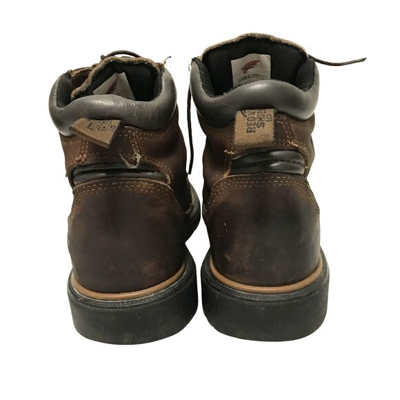 RED WING 415 DynaForce 6" ASTM Brown Leather Work Boots Mens 7/39 Made USA - Picture 7 of 10